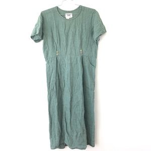Flax Linen full length dress size small